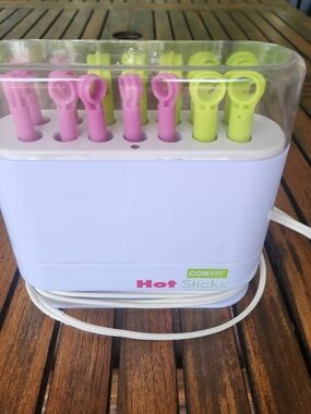 Conair Hot Sticks Hairsetter Electric Flexible Rollers Curlers Set Of 14 Spiral